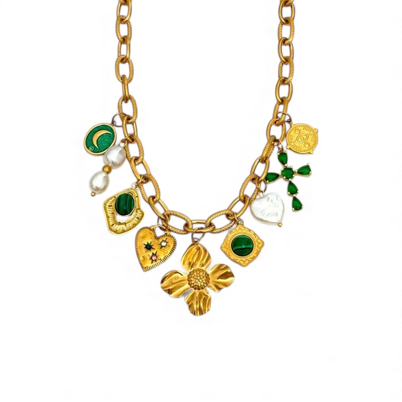 Charm Avenue Celine charm necklace - 18k gold plated - Shop women's at Charm Avenue