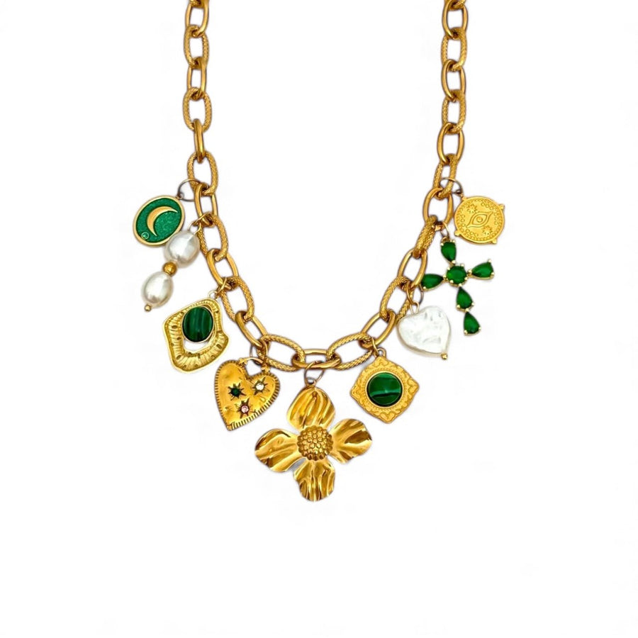 Charm Avenue Celine charm necklace - 18k gold plated - Shop women's at Charm Avenue