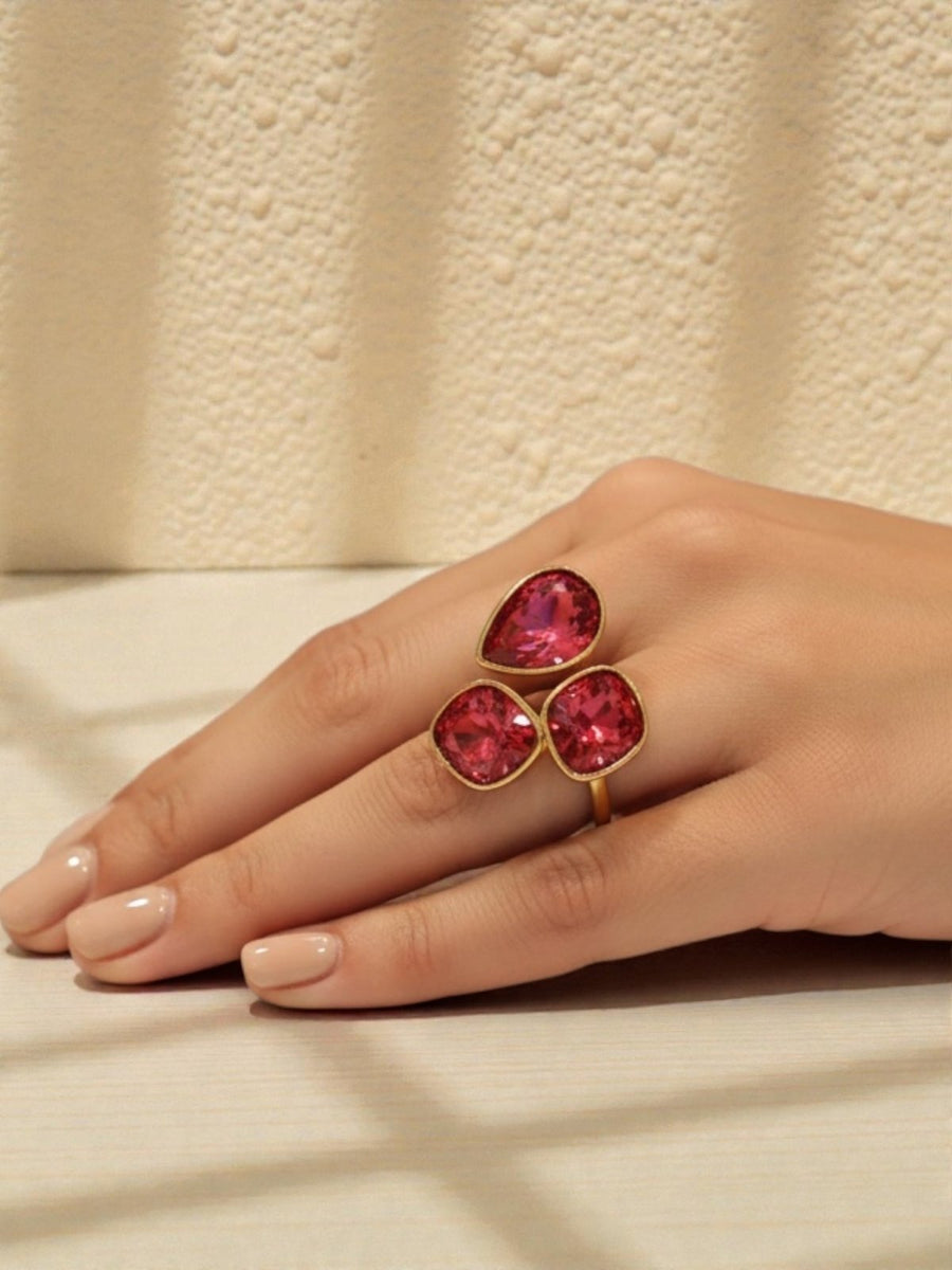 Charm Avenue Chalet ring - Red/18k gold plated - Shop women's Accessories at Charm Avenue