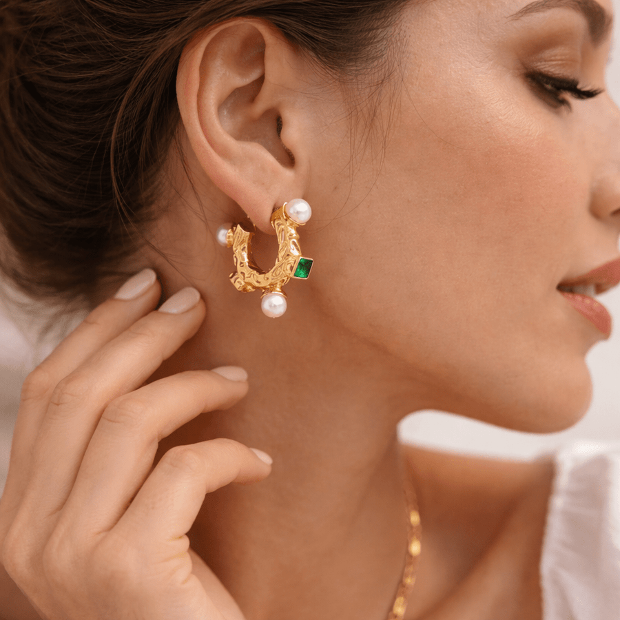 Charm Avenue Charlize earring - 18k gold plated - Shop women's at Charm Avenue