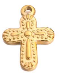 Gold cross charm