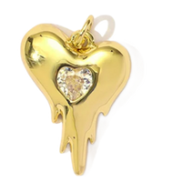 Drip heart charm