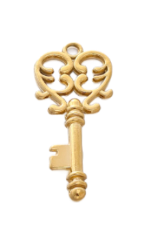 Vintage key charm