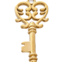 Vintage key charm