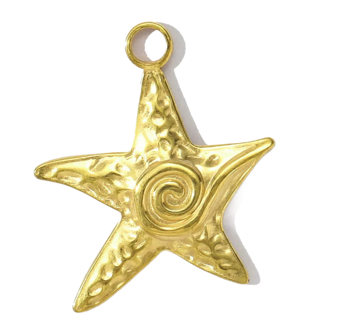 Swirl starfish charm