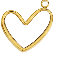 White/gold heart charm