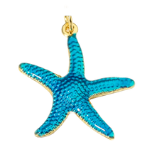 Blue starfish charm