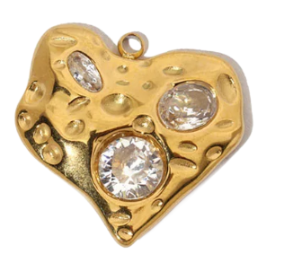 Irregular heart charm
