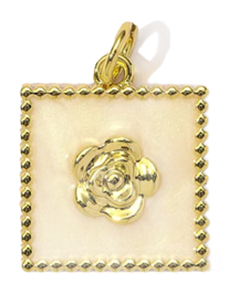 Square flower charm