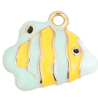 Blue/yellow fish charm