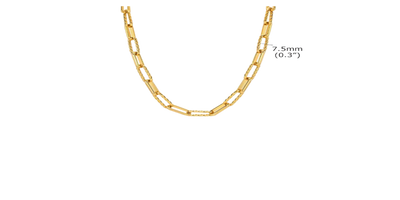 Chunky paperclip necklace - Charm bar