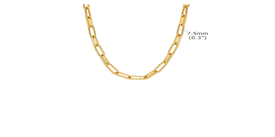 Chunky paperclip necklace - Charm bar