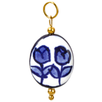 Handpainted tulip charm