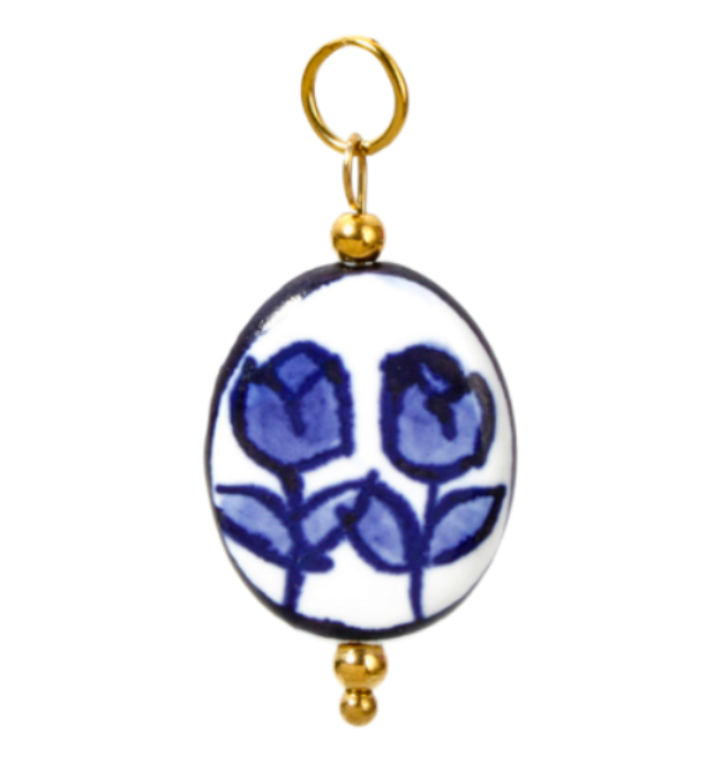 Handpainted tulip charm