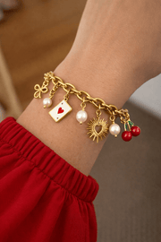 Charm Avenue Cherry cola charm bracelet - 18k gold plated - Shop women's at Charm Avenue