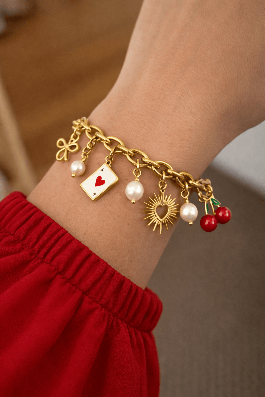 Charm Avenue Cherry cola charm bracelet - 18k gold plated - Shop women's at Charm Avenue