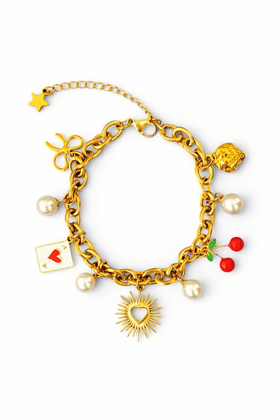 Charm Avenue Cherry cola charm bracelet - 18k gold plated - Shop women's at Charm Avenue