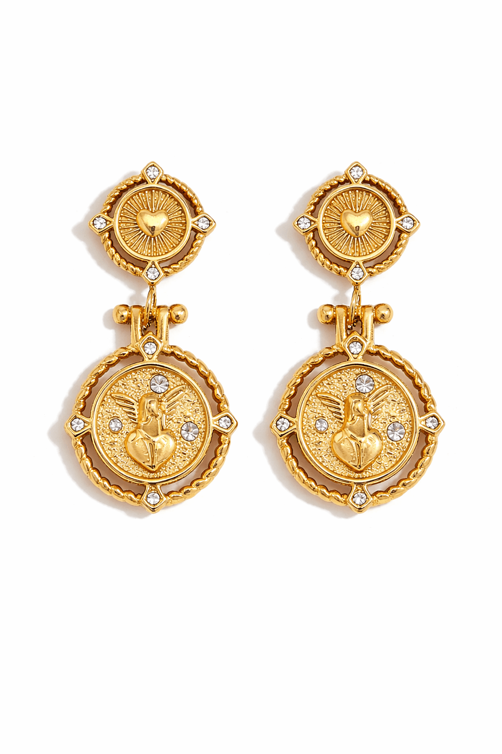 Charm Avenue Cherub earrings - 18k gold plated - Shop women's at Charm Avenue