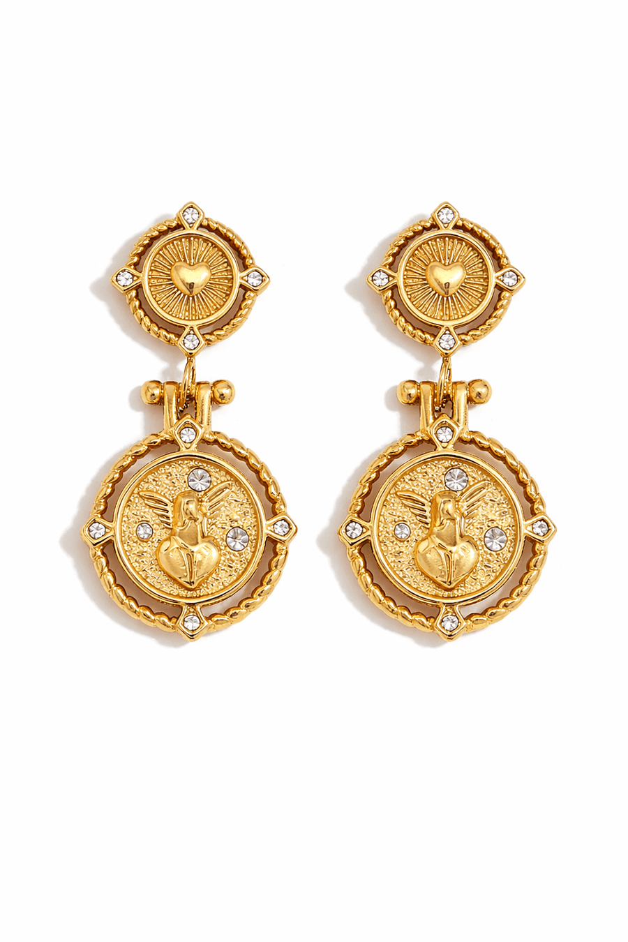 Charm Avenue Cherub earrings - 18k gold plated - Shop women's at Charm Avenue