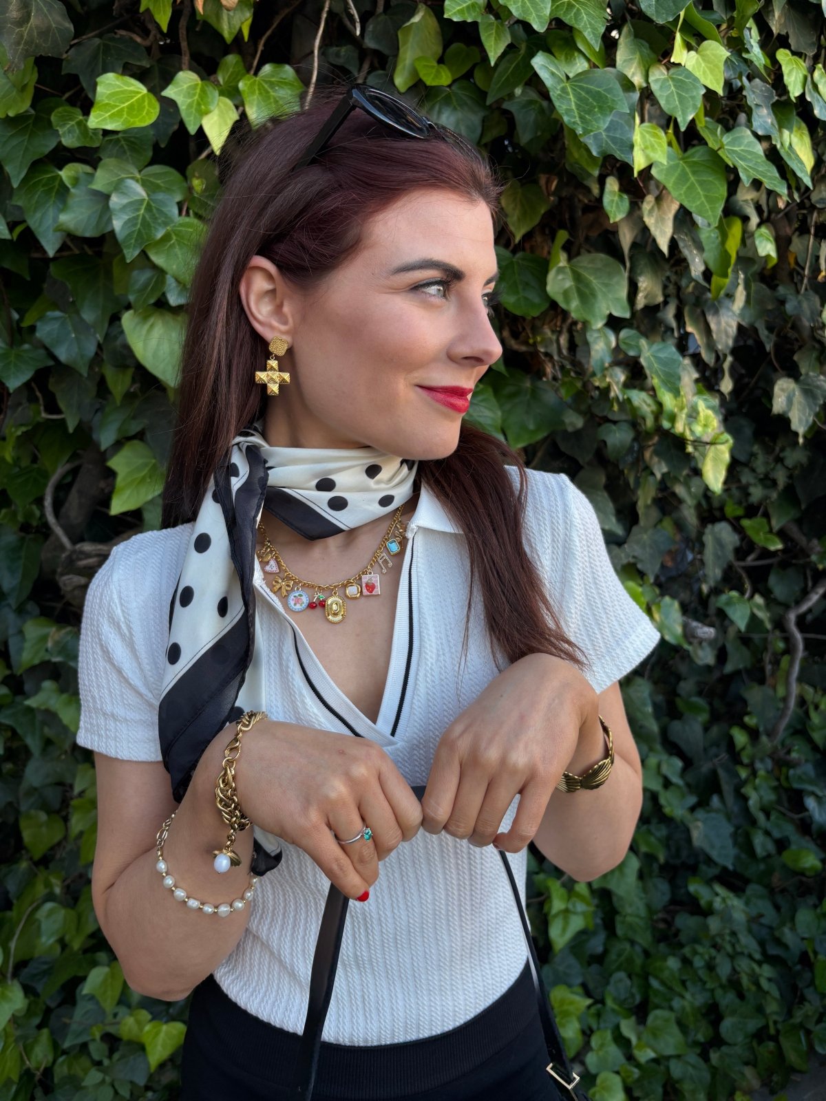 St Lucia Boutique Diana cross earring - 18k gold plated - Shop women's at Charm Avenue