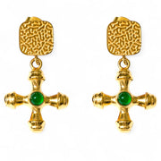 St Lucia Boutique Donatella cross earring - 18k gold plated - Shop women's at Charm Avenue