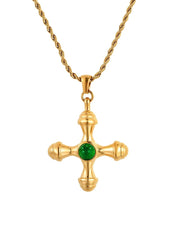 St Lucia Boutique Donatella cross necklace - 18k gold plated - Shop women's at Charm Avenue