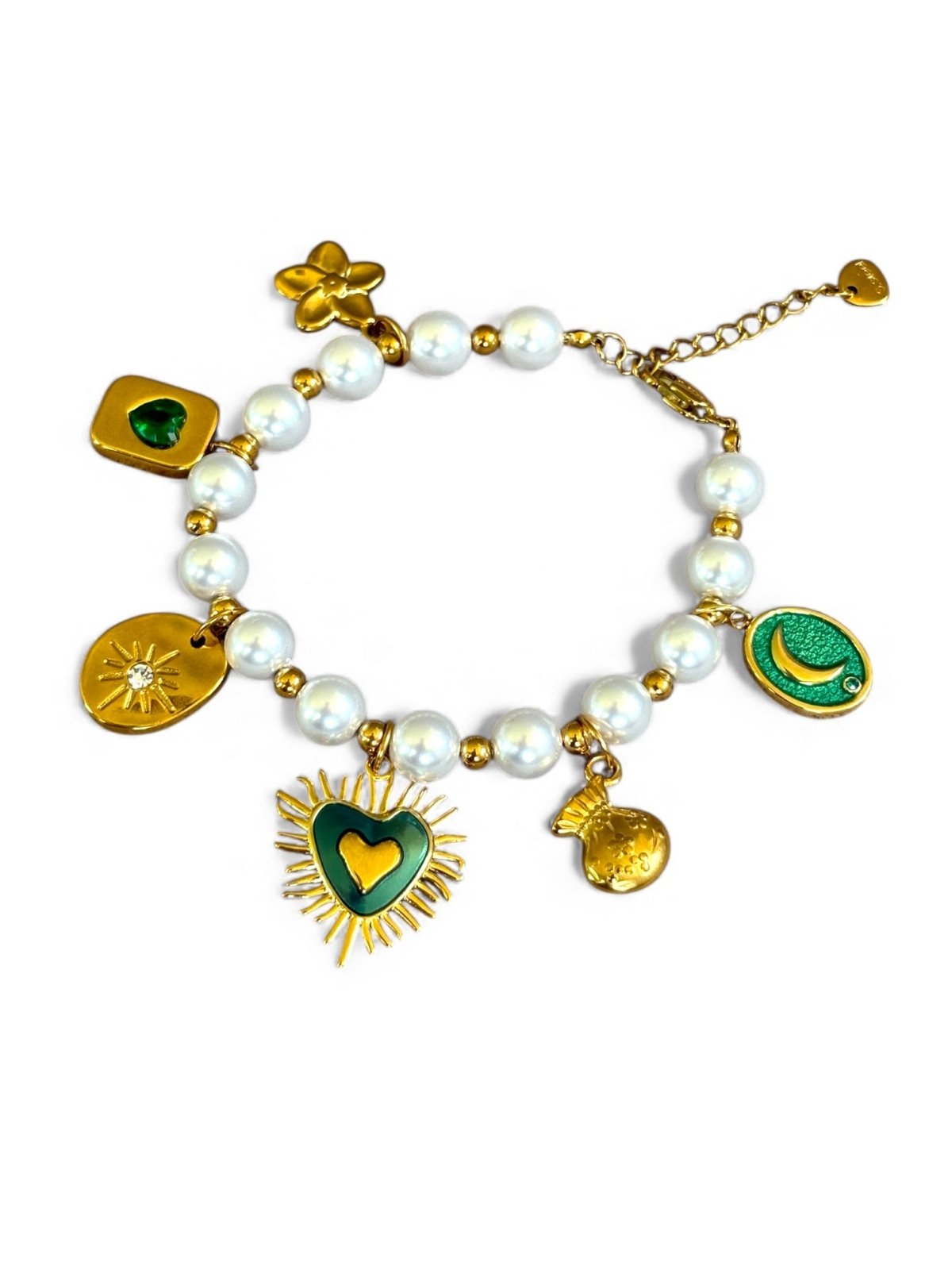 Charm Avenue Fortune bracelet - pearl/18k gold plated - Shop women's at Charm Avenue