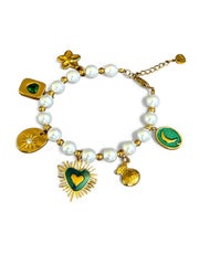 Charm Avenue Fortune bracelet - pearl/18k gold plated - Shop women's at Charm Avenue