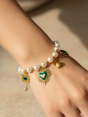 Charm Avenue Fortune charm bracelet - pearl/18k gold plated - Shop women's at Charm Avenue