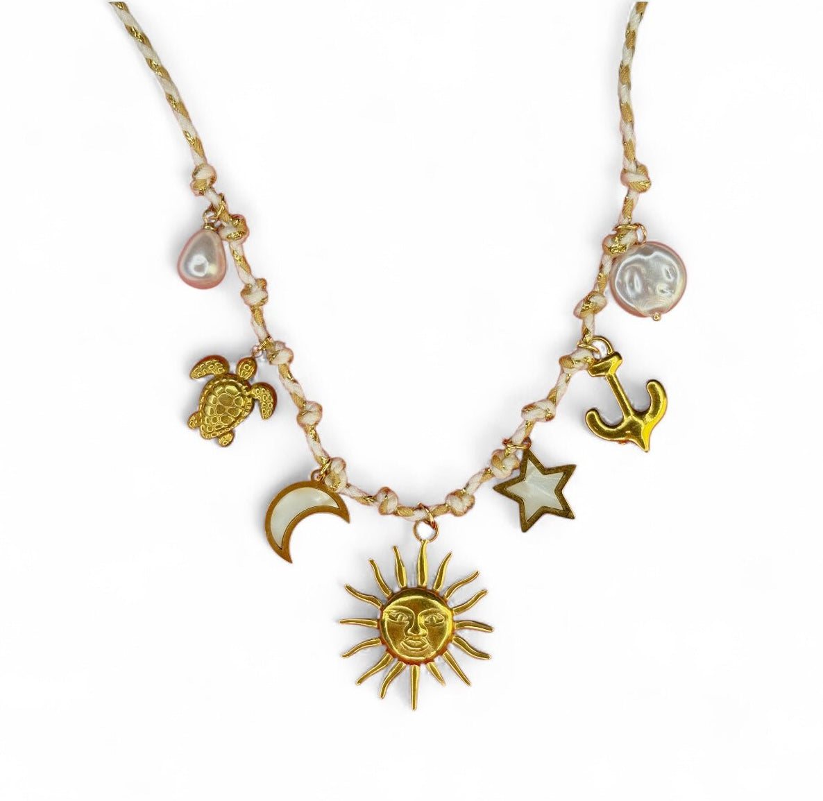 Charm Avenue Freya rope - charm necklace 18k gold plated - Shop women's at Charm Avenue