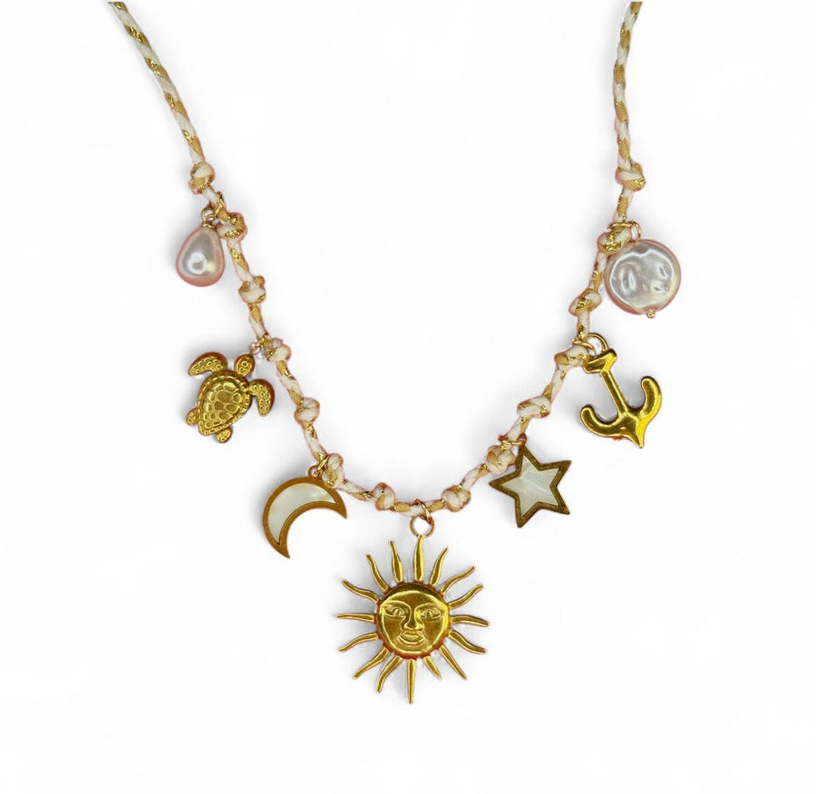 Charm Avenue Freya rope - charm necklace 18k gold plated - Shop women's at Charm Avenue