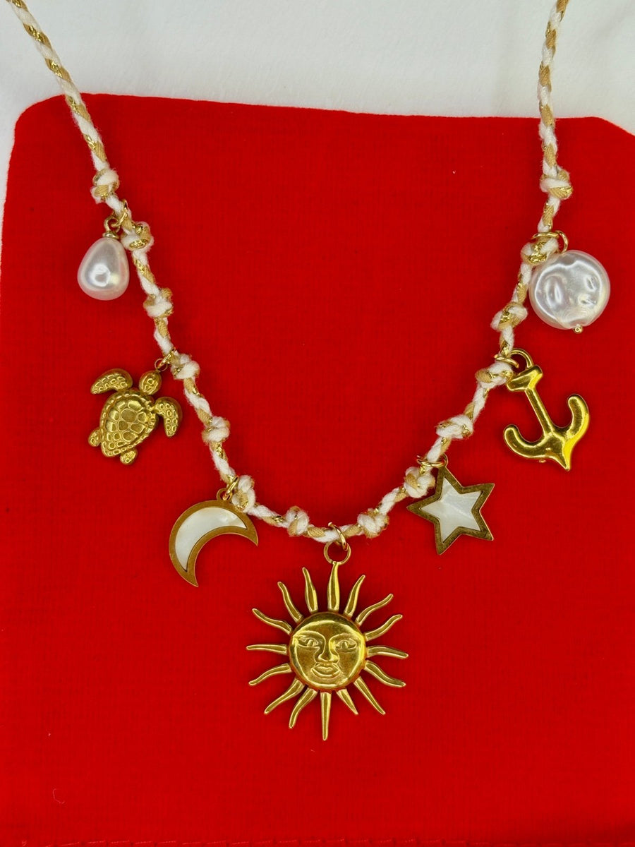 Charm Avenue Freya rope - charm necklace 18k gold plated - Shop women's at Charm Avenue