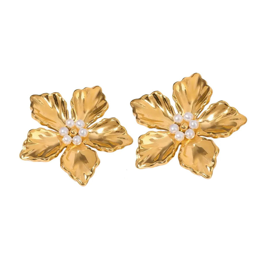 Charm Avenue Full bloom earring - 18k gold plated - Shop women's at Charm Avenue