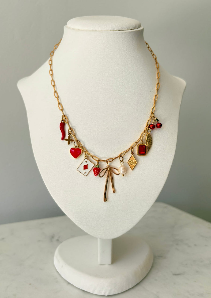 Charm Avenue Heart of hearts charm necklace - 18k gold plated - Shop women's at Charm Avenue