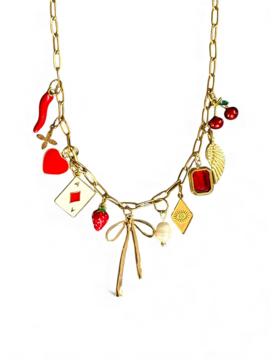 Charm Avenue Heart of hearts charm necklace - 18k gold plated - Shop women's at Charm Avenue