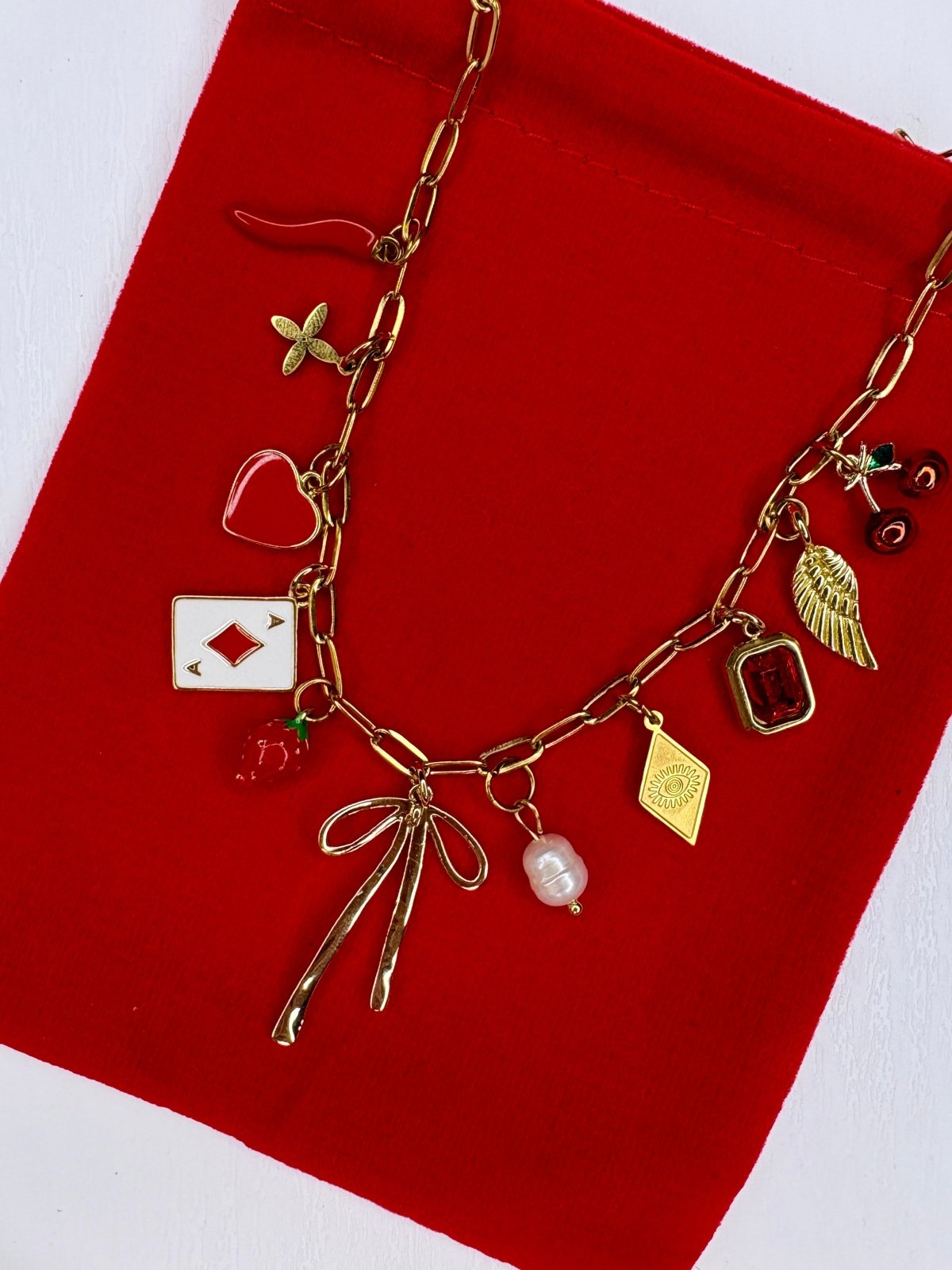 Charm Avenue Heart of hearts charm necklace - 18k gold plated - Shop women's at Charm Avenue