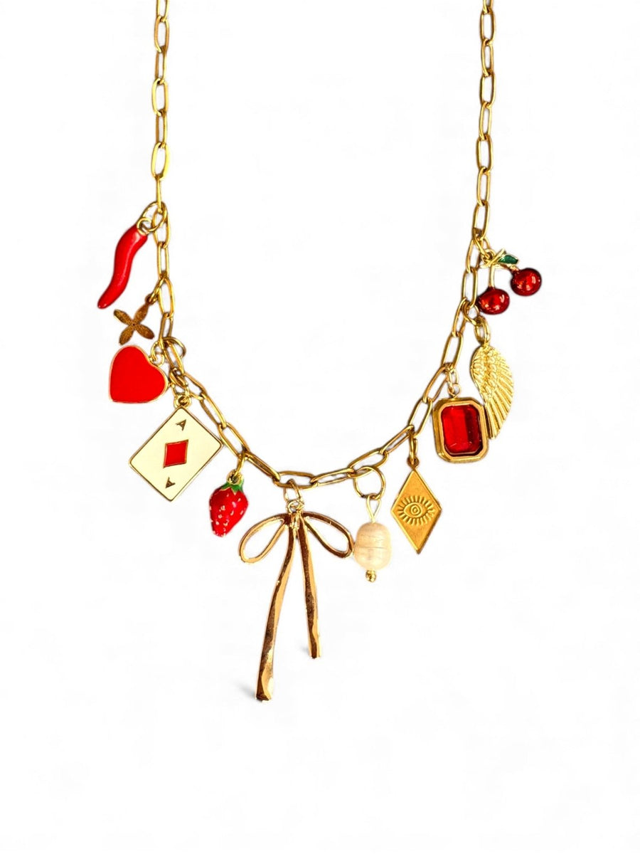 Charm Avenue Heart of hearts charm necklace - 18k gold plated - Shop women's at Charm Avenue