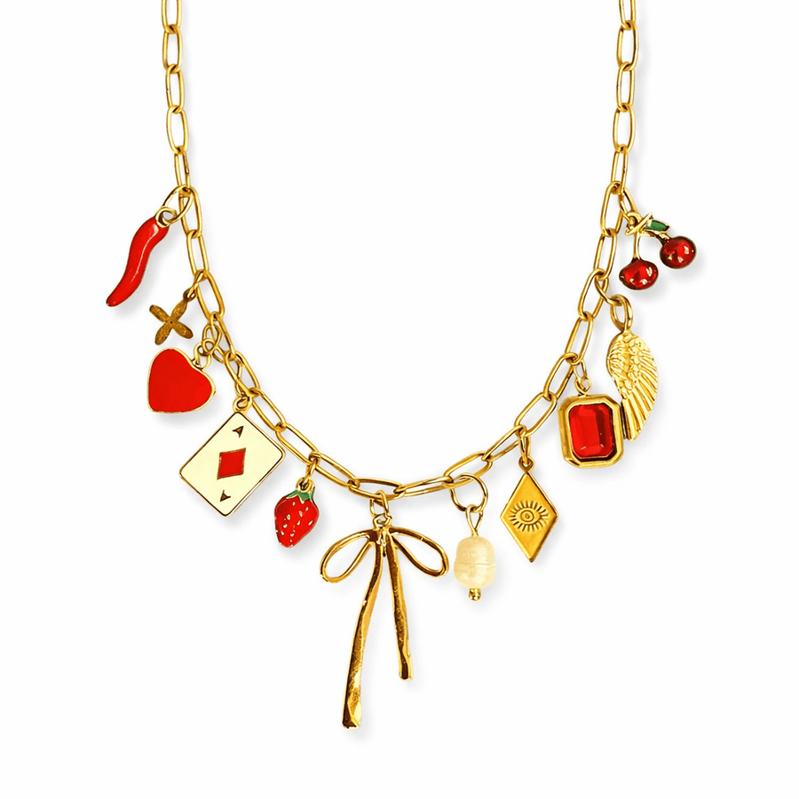 Charm Avenue Heart of hearts charm necklace - 18k gold plated - Shop women's at Charm Avenue