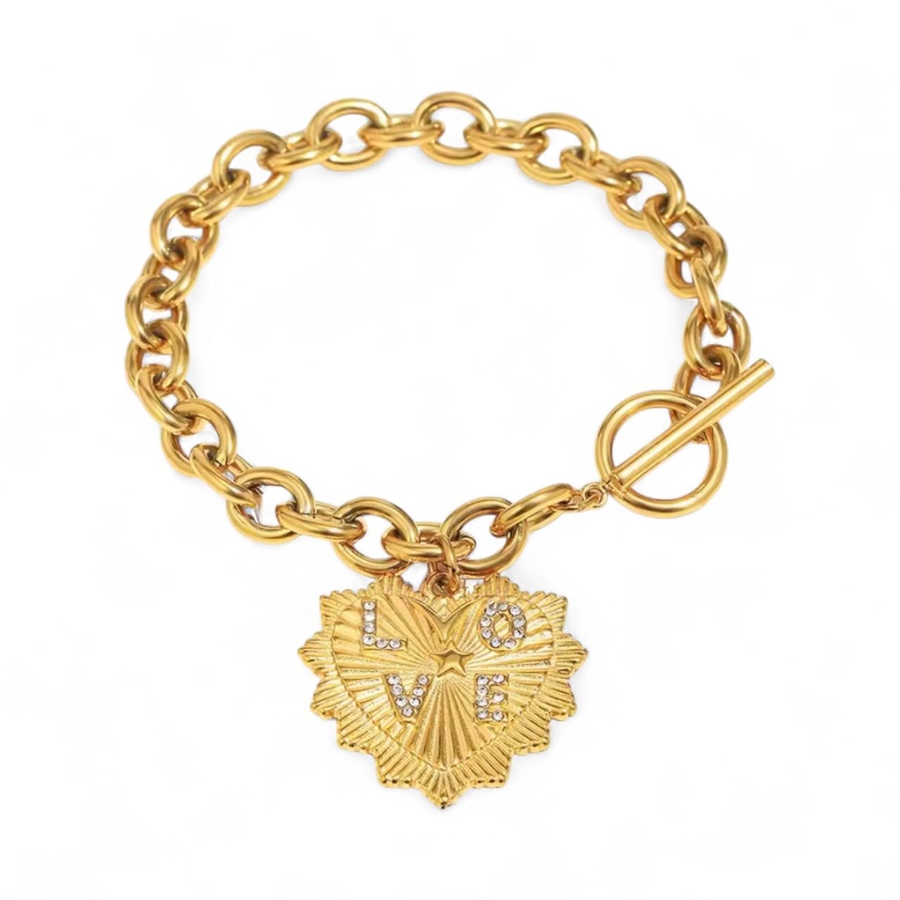 Charm Avenue Heartbreaker link bracelet - 18k gold plated - Shop women's at Charm Avenue