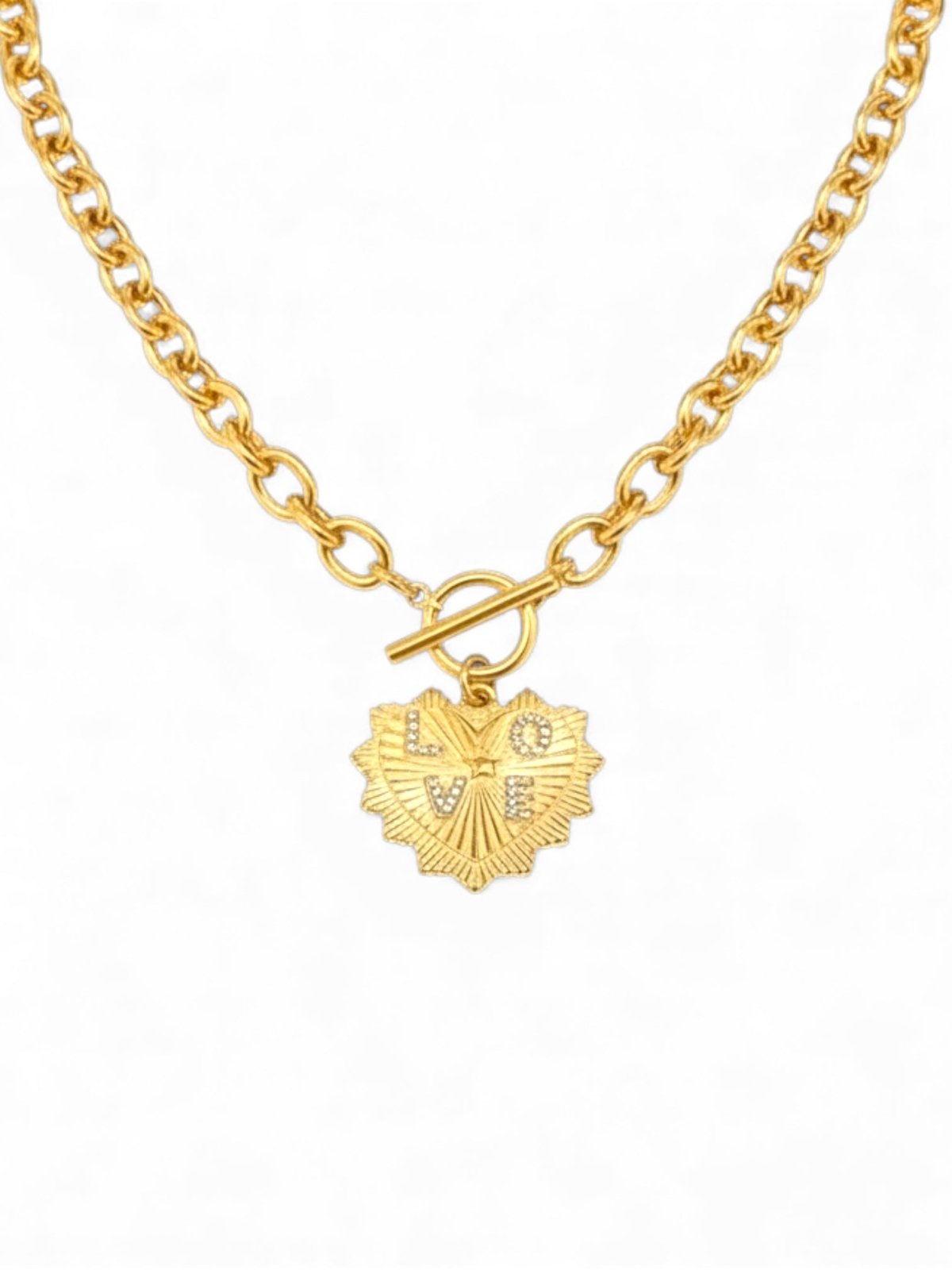 Charm Avenue Heartbreaker link necklace - 18k gold plated - Shop women's at Charm Avenue