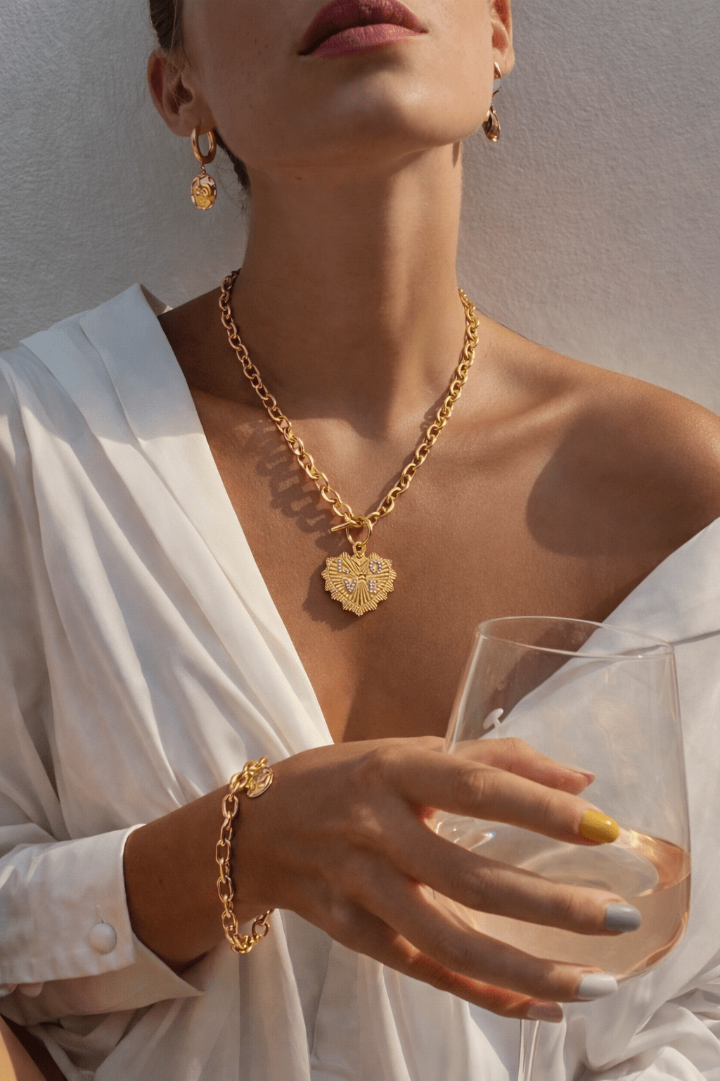 Charm Avenue Heartbreaker link necklace - 18k gold plated - Shop women's at Charm Avenue