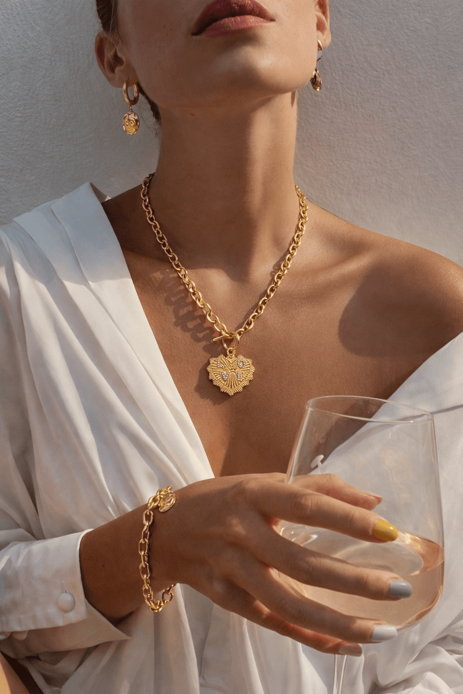 Charm Avenue Heartbreaker link necklace - 18k gold plated - Shop women's at Charm Avenue