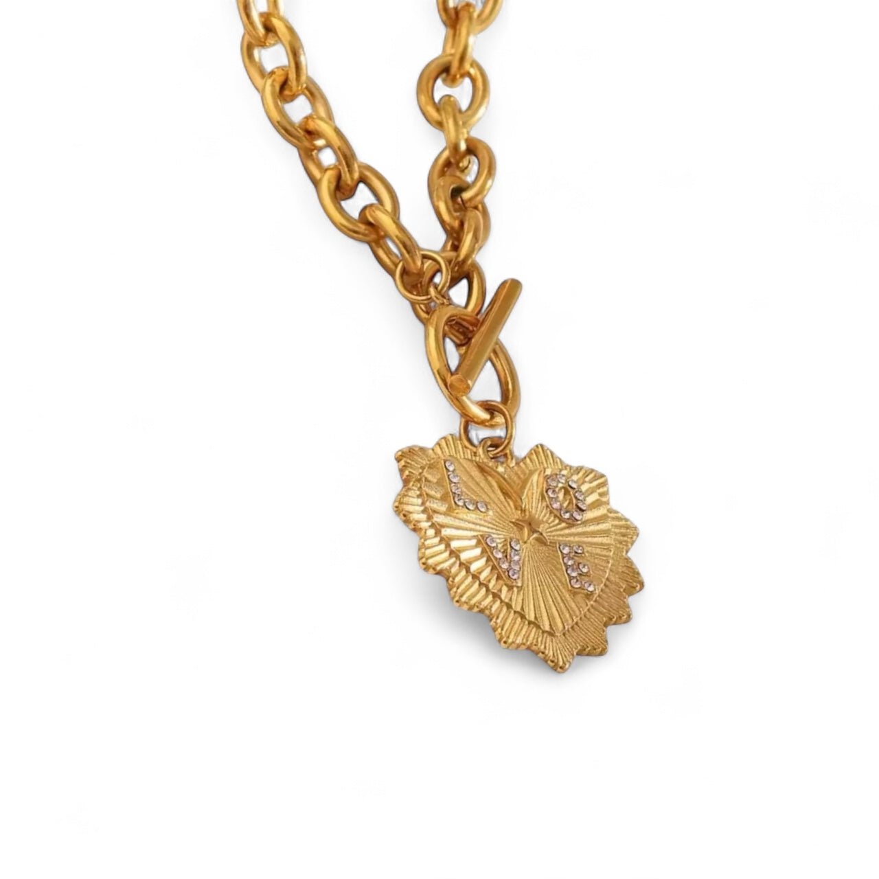 Charm Avenue Heartbreaker link necklace - 18k gold plated - Shop women's at Charm Avenue