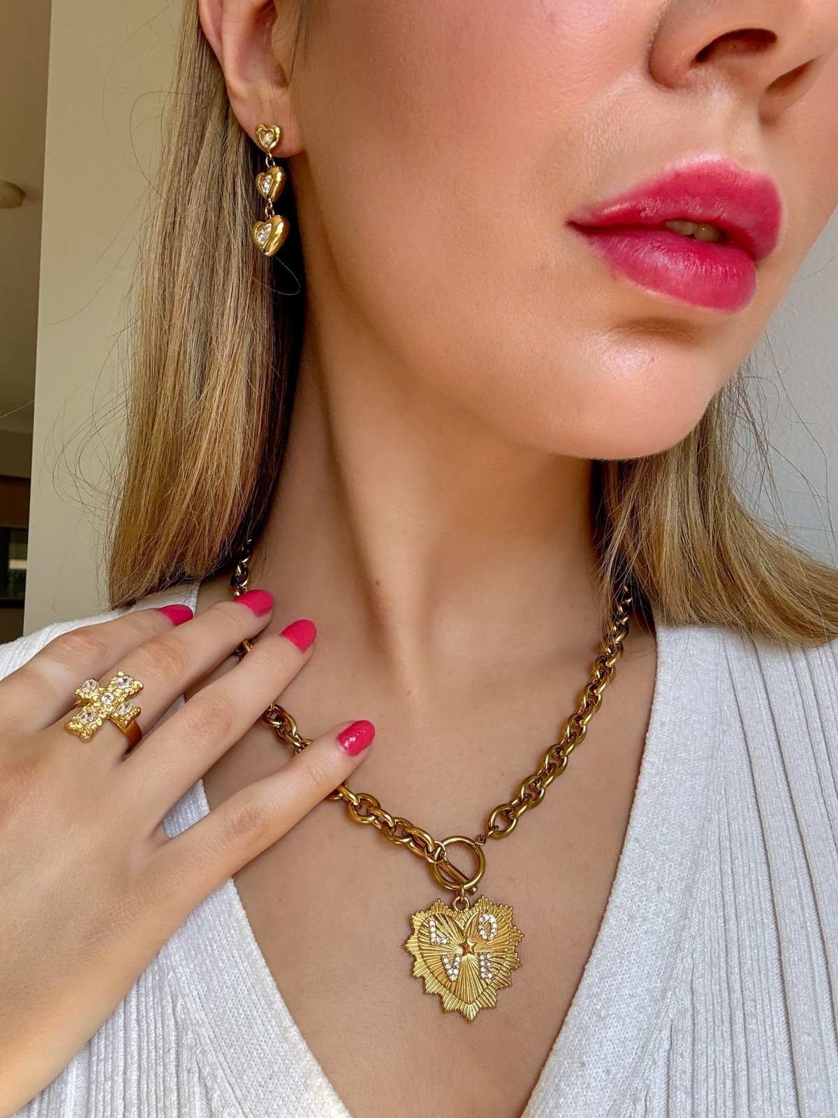 Charm Avenue Heartbreaker link necklace - Shop women's at Charm Avenue