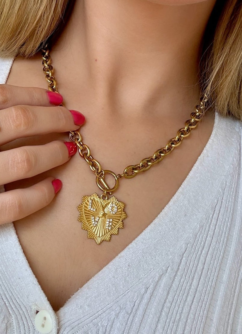 Charm Avenue Heartbreaker link necklace - Shop women's at Charm Avenue