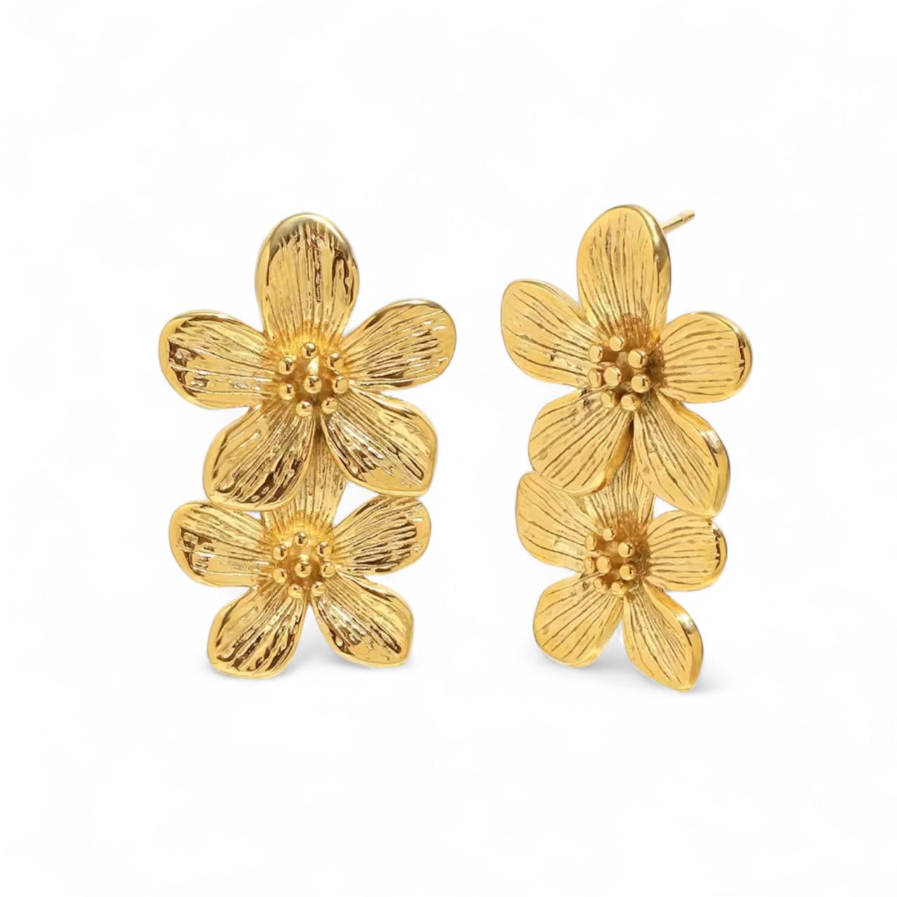Charm Avenue Hibiscus earrings - 18k gold plated - Shop women's at Charm Avenue
