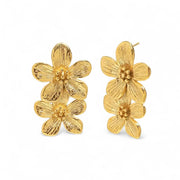 Charm Avenue Hibiscus earrings - 18k gold plated - Shop women's at Charm Avenue