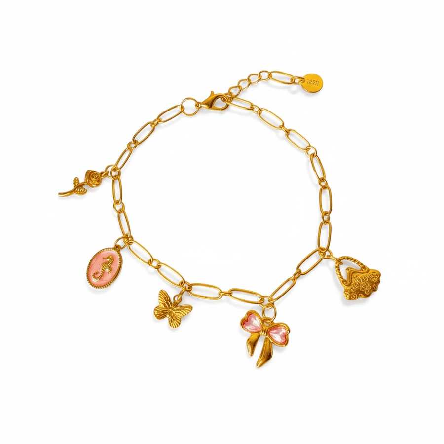 St Lucia Boutique I’m just a girl - charm bracelet 18k gold plated - Shop women's at Charm Avenue