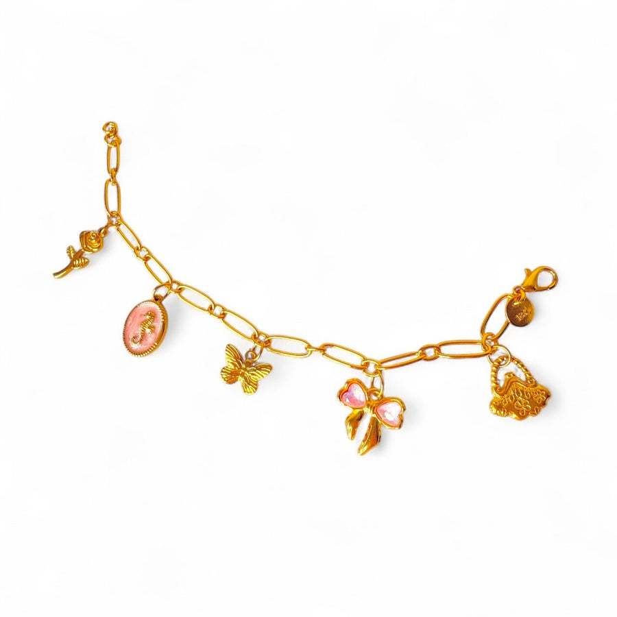 St Lucia Boutique I’m just a girl - charm bracelet 18k gold plated - Shop women's at Charm Avenue