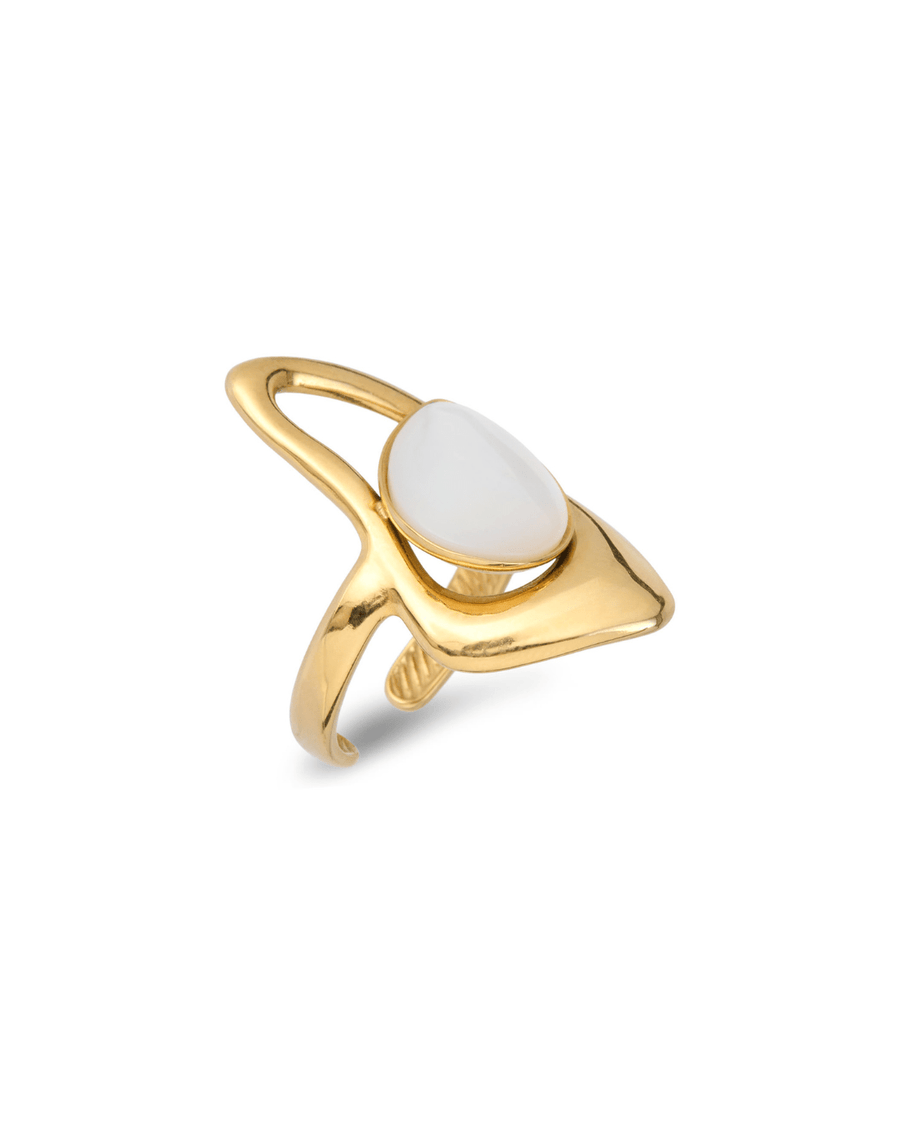 Charm Avenue Isola ring - 18k gold plated - Shop women's at Charm Avenue